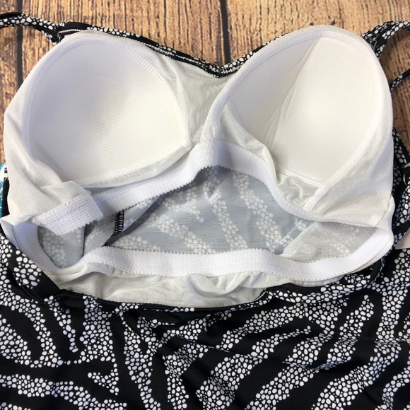 Swim Solutions Swim New Swim Solutions Princess Tankini Zebra Print